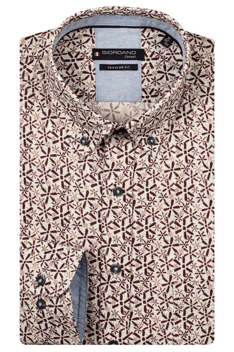 Giordano Ivy Soft Twill Fantasy Star Graphic Shirt Deep Mauve