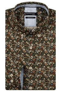 Giordano Ivy Soft Twill Flower Pattern Overhemd Groen-Multi
