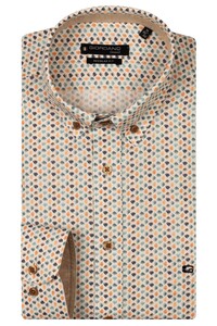 Giordano Ivy Twill Mini Graphic Flowers Shirt Orange-Multi