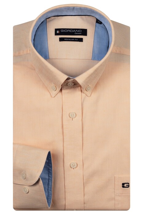 Giordano Ivy Uni Color Button Down Overhemd Oranje