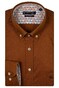Giordano Ivy Uni Color Washed Fine Twill Contrast Pattern Overhemd Donker Goud