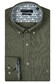 Giordano Ivy Uni Color Washed Fine Twill Contrast Pattern Overhemd Olijf Groen