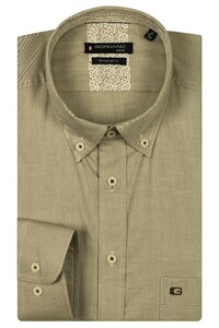 Giordano Ivy Washed Plain Twill Mini Flower Contrast Shirt Apple Green