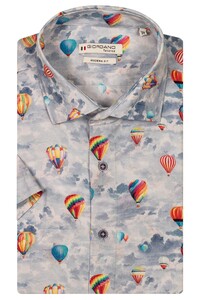 Giordano Lago Semi Cutaway Multicolor Air Balloon Shirt Light Blue-Multi