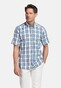 Giordano League Button Down Cotton Linnen Check Overhemd Navy-Multi