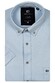 Giordano League Soft Liquid Cotton Jersey Short Sleeve Button-Down Overhemd Licht Blauw