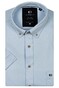 Giordano League Soft Liquid Cotton Jersey Short Sleeve Button-Down Overhemd Licht Blauw