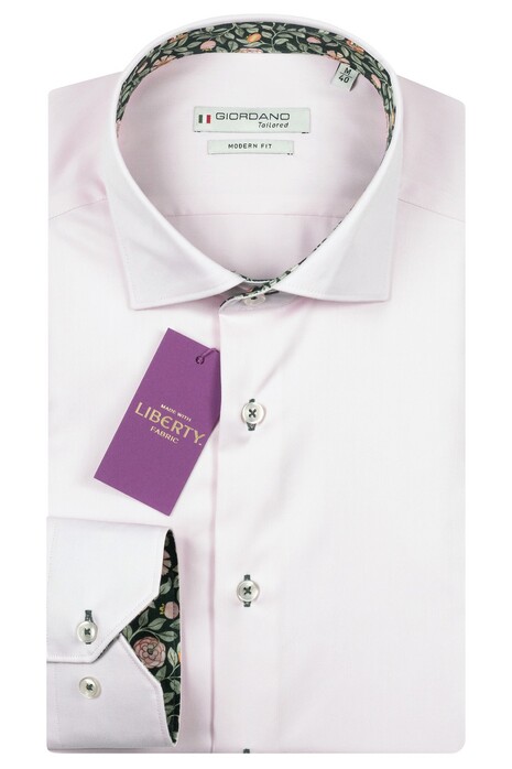 Giordano Locarno Liberty Fabric Contrast Two-Ply Cotton Twill Shirt Pink