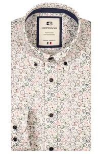 Giordano Loretto Button Down Bike Pattern Overhemd Rood-Multi