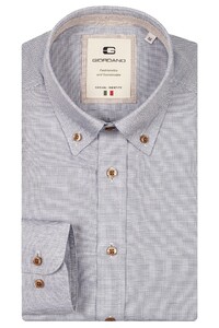 Giordano Loretto Button Down Luxury Pinpoint Dobby Shirt Pastel Blue