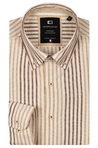 Giordano Loretto Cotton Linnen Stripe Button-Down Overhemd Kitt