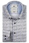 Giordano Loretto Paperclip Pattern Button-Down Satin Stretch Overhemd Navy-Multi