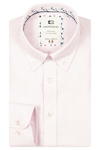 Giordano Loretto Plain Dobby Texture Button Down Two-Ply Cotton Shirt Pink