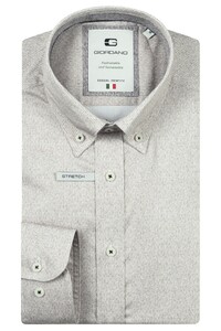 Giordano Loretto Satin Stretch Micro Herringbone Shirt Camel