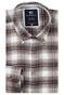 Giordano Loretto Soft Flanel Check Button-Down Overhemd Donker Bruin