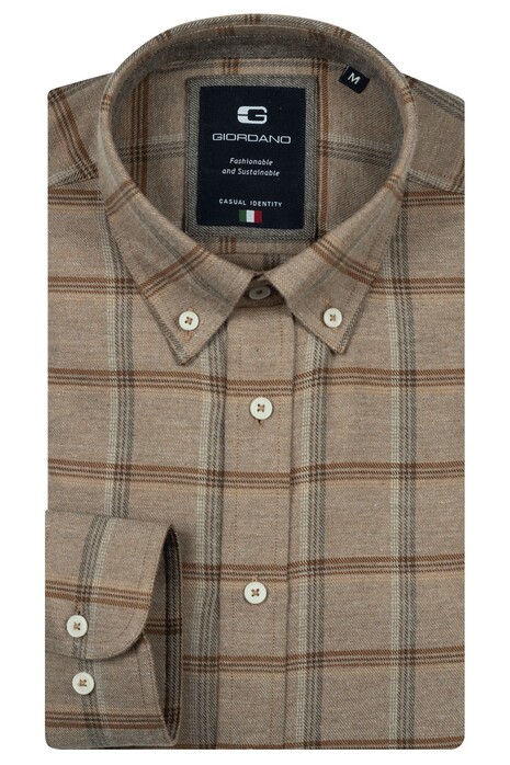 Giordano Loretto Soft Flanel Check Overhemd Kitt