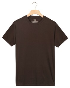 Giordano Luca Uni Color Luxury Soft Supima Liquid Cotton T-Shirt Donker Bruin