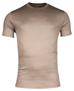 Giordano Luca Uni Color Soft Liquid Cotton Crew Neck T-Shirt Licht Beige