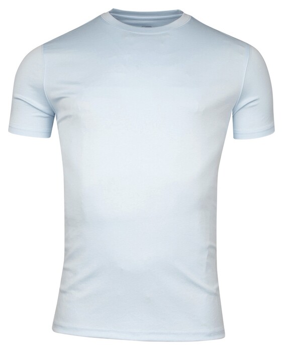 Giordano Luca Uni Color Soft Liquid Cotton Crew Neck T-Shirt Licht Blauw
