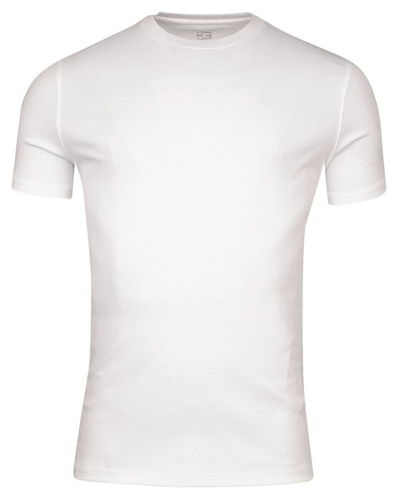 Giordano Luca Uni Color Soft Liquid Cotton Crew Neck T-Shirt Wit