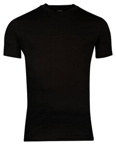Giordano Luca Uni Color Soft Liquid Cotton Crew Neck T-Shirt Zwart