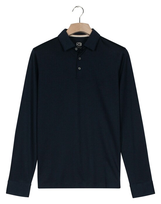 Giordano Luke Uni Color Dobby Knit Jersey Poloshirt Navy