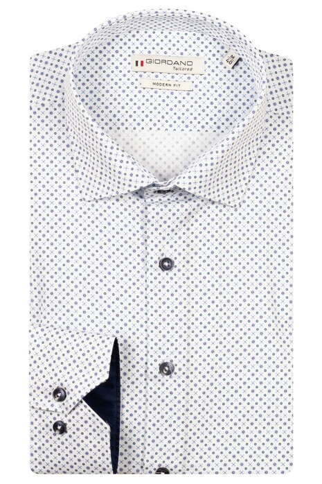 Giordano Maggiore Abstract Graphic Star Circle Pattern Shirt Blue