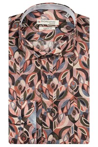 Giordano Maggiore Abstract Liberty Pattern Shirt Deep Mauve-Multi
