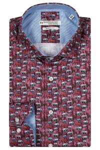 Giordano Maggiore Animals Safari Subtle Stretch Shirt Cerise
