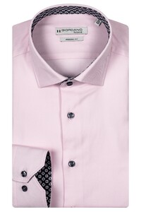 Giordano Maggiore Bold Twill Semi Cutaway Overhemd Licht Roze