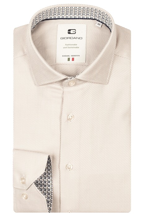 Giordano Maggiore Diagonal Stripe Double Twill Two-Ply Cotton Overhemd Kitt