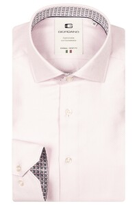 Giordano Maggiore Diagonal Stripe Double Twill Two-Ply Cotton Shirt Pink