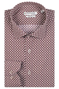 Giordano Maggiore Diamond Lines Pattern Shirt Red