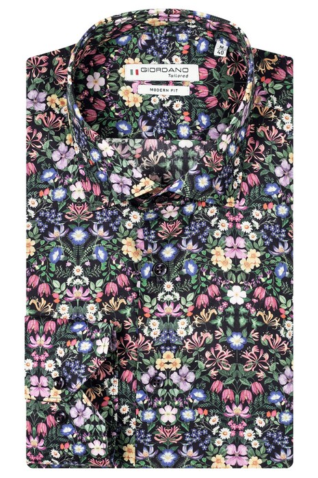Giordano Maggiore Fancy Flowers Overhemd Cerise-Multi