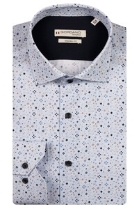 Giordano Maggiore Fine Twill Allover Graphic Pattern Overhemd Blauw