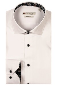 Giordano Maggiore Fine Twill Two-Ply Cotton Semi Cutaway Collar Shirt White
