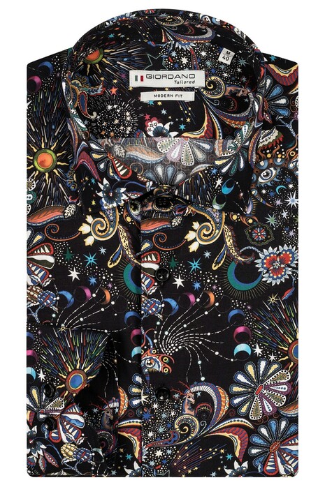 Giordano Maggiore Graphic Fantasy Shirt Black-Multi