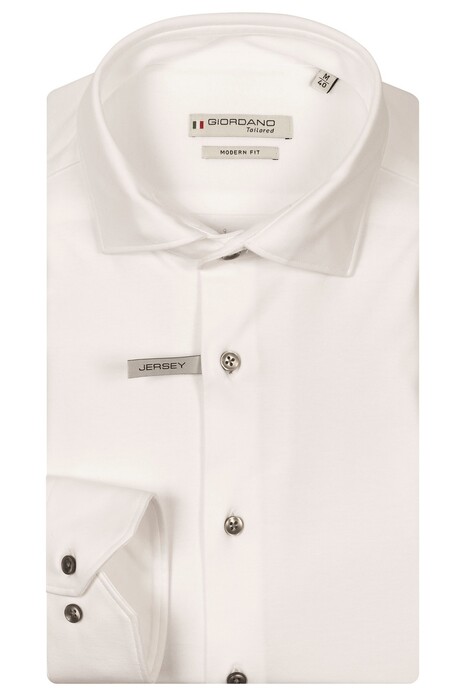 Giordano Maggiore Jersey Liquid Cotton Overhemd Optical White