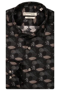 Giordano Maggiore Large Abstract Fantasy Subtle Stretch Shirt Black