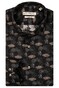 Giordano Maggiore Large Abstract Fantasy Subtle Stretch Shirt Black