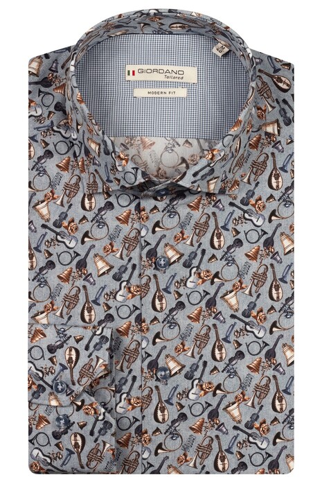 Giordano Maggiore Luxury Musical Instruments Overhemd Navy-Multi