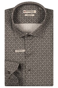 Giordano Maggiore Mini Abstract Pattern Subtle Stretch Shirt Light Grey