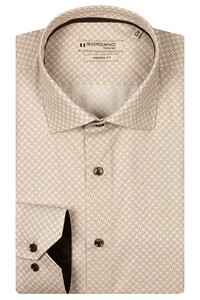 Giordano Maggiore Mini Graphic Pattern Cotton Twill Overhemd Zand