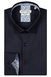 Giordano Maggiore Plain Twill Subtle Contrast Overhemd Dark Navy