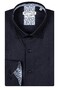 Giordano Maggiore Plain Twill Subtle Contrast Overhemd Dark Navy