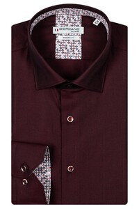 Giordano Maggiore Plain Twill Subtle Contrast Overhemd Rood