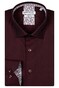 Giordano Maggiore Plain Twill Subtle Contrast Overhemd Rood