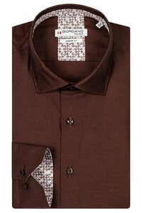 Giordano Maggiore Plain Twill Subtle Contrast Shirt Dark Ocre
