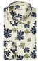 Giordano Maggiore Poplin Flower Stripes Fantasy Semi Cutaway Collar Overhemd Apple Green-Multi