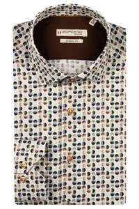 Giordano Maggiore Satin Stretch Graphic Pattern Shirt Green-Multi